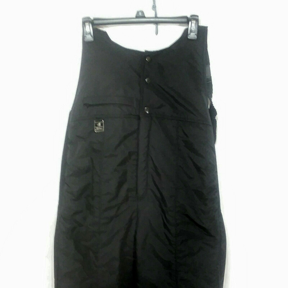 Ski Lion Vintage 80s Snow Bibs Pants Mens L Black